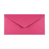 DL Fuschia Pink Gummed V-Flap Envelope (110 x 220mm)