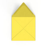 Sunflower Yellow British Made Gummed V-Flap Envelope (155 x 155mm)