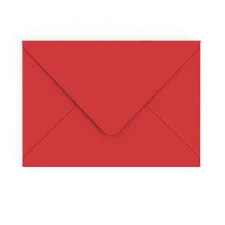 C5 Cherry Red British Made Gummed V-Flap Envelope (162 x 229mm)