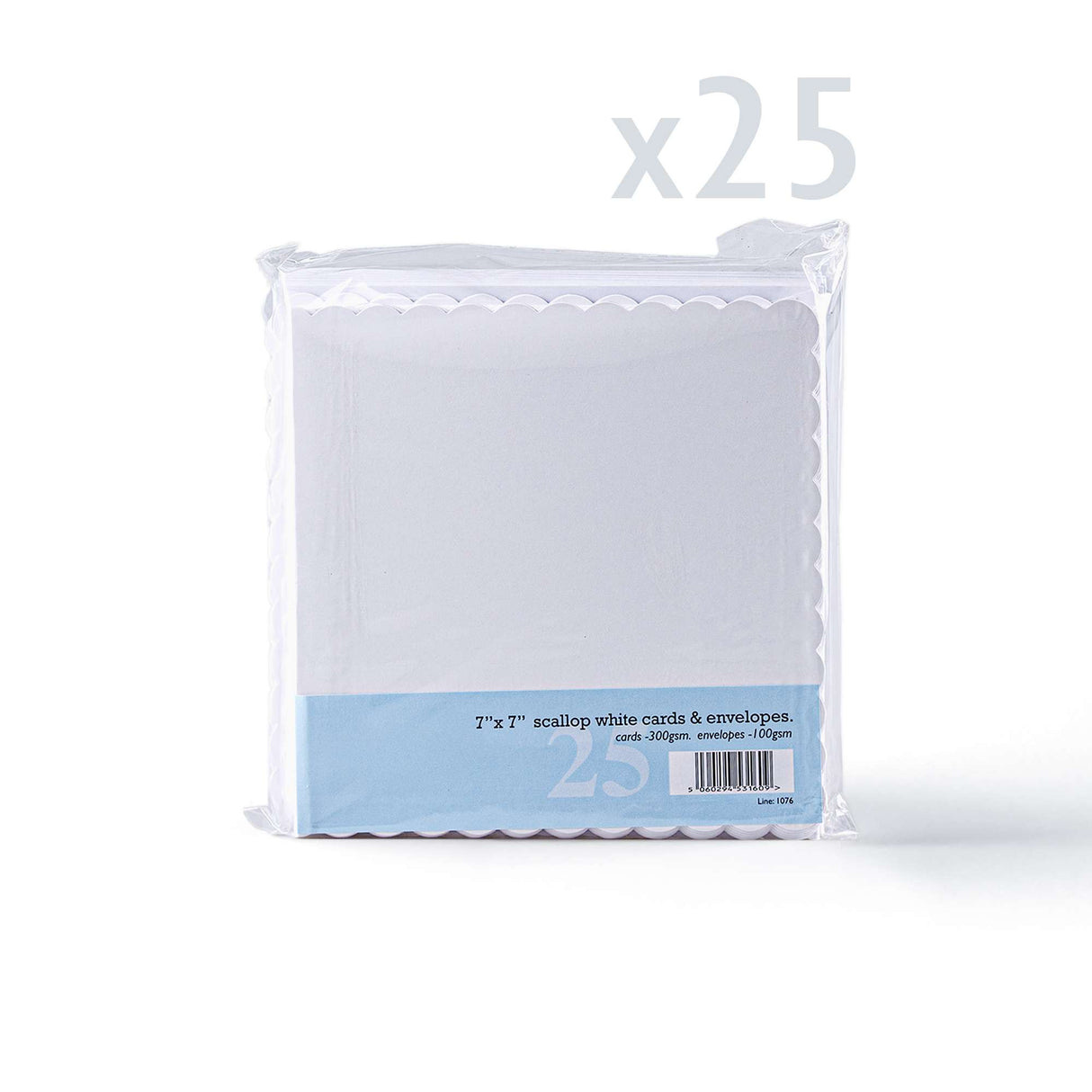 White Scalloped Cards & Envelopes Pack