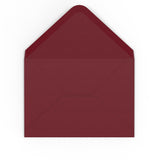 Burgundy envelopes