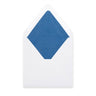 Paper Lined Envelopes White + Blue Fancy Paper 160 x 160 mm